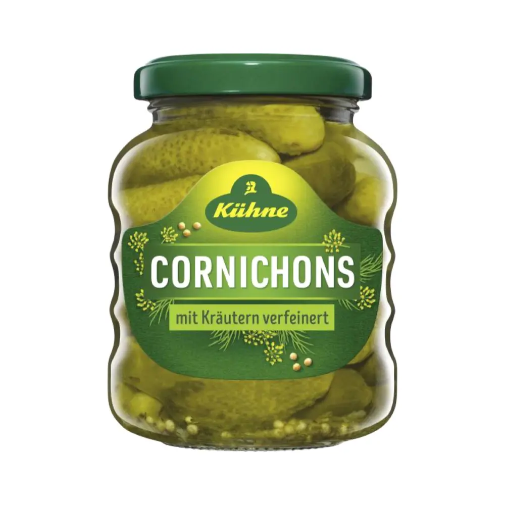Dưa Chuột Ngâm Thảo Mộc, Cornichons with Chopped Herbs (180g) - KUEHNE