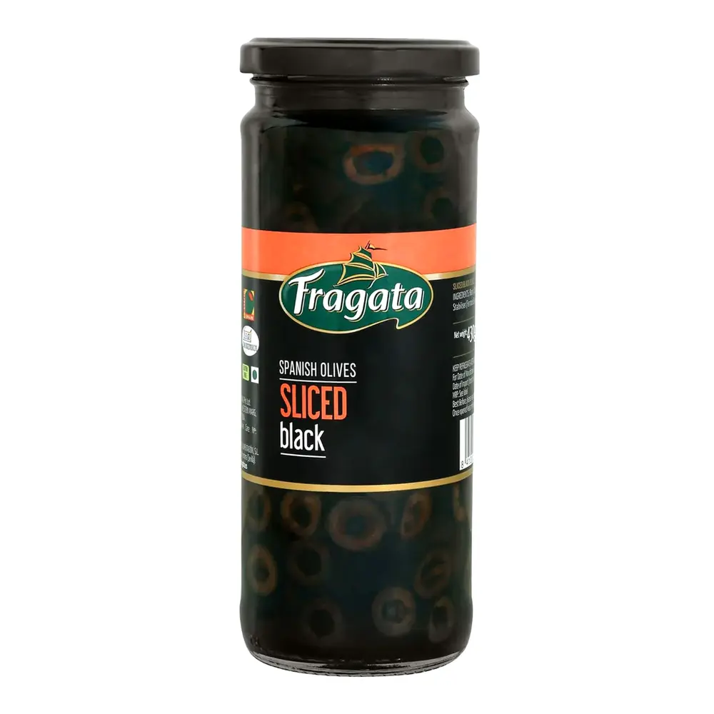 Oliu Đen Tây Ban Nha Cắt Lát, Spanish Olives Sliced Black (330g) - FRAGATA