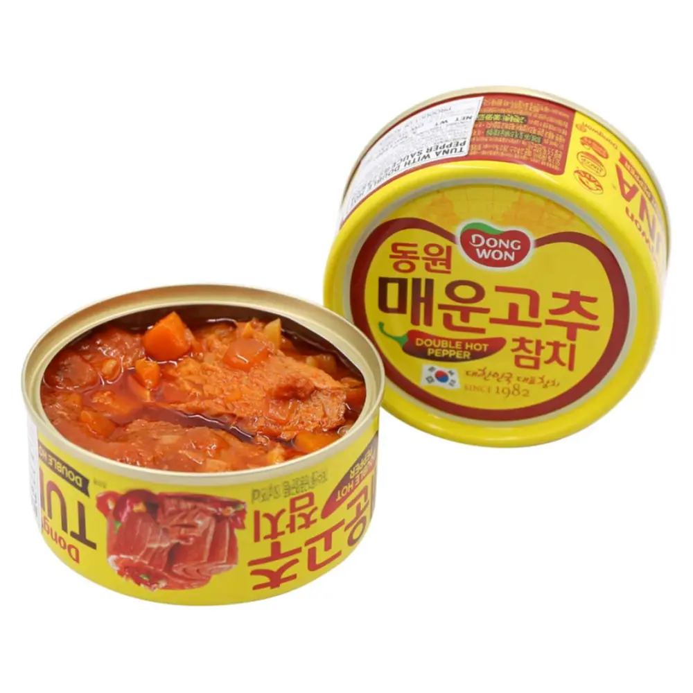 Cá Ngừ Vị Ớt Cay Gấp Đôi, Double Hot Pepper Tuna (150g) - DONGWON