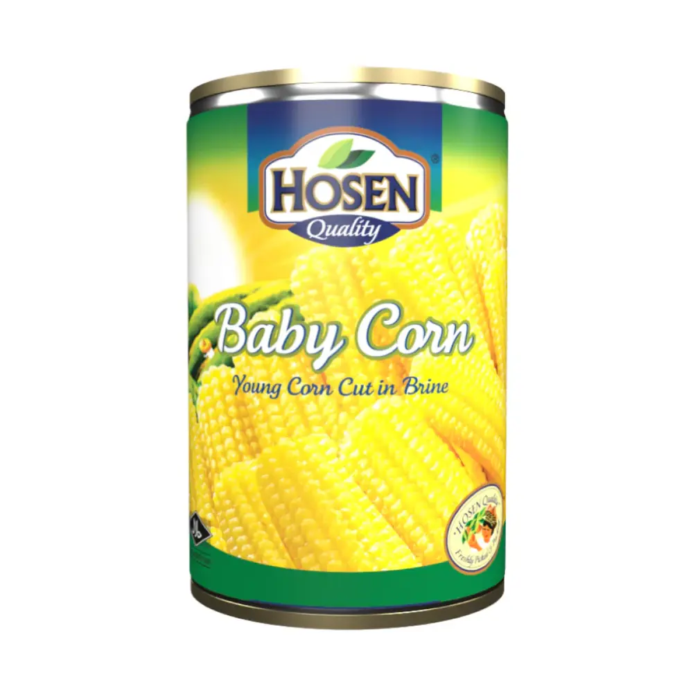 Bắp Non Ngâm Nước Muối, Baby Corn, Young Corn Spear in Brine (425g) - HOSEN