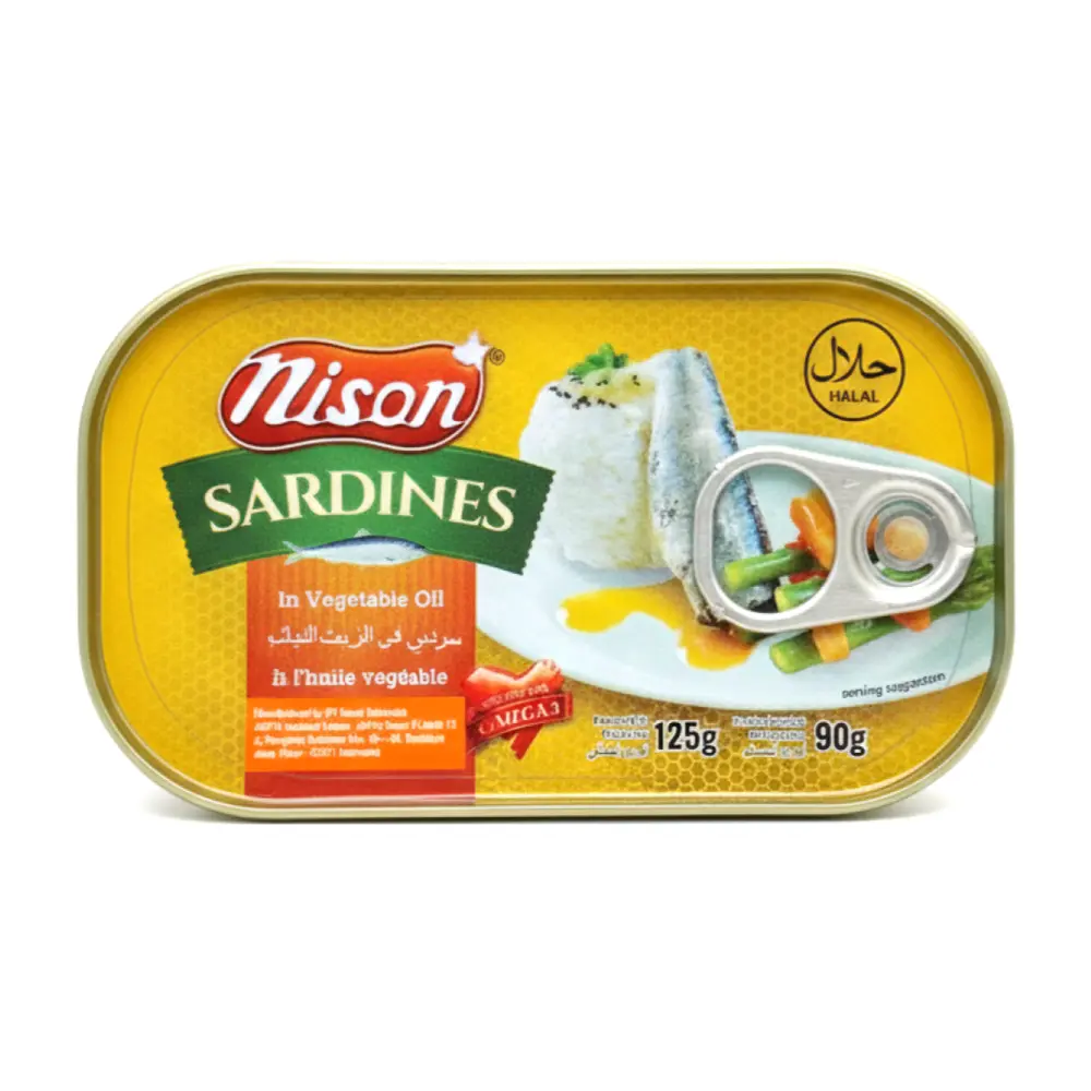 Cá Trích Ngâm Dầu Thực Vật, Sardines in Vegetable Oil (125g) - NISON