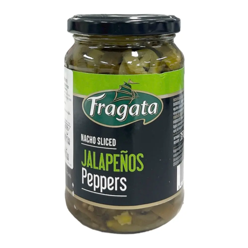Ớt Jalapeno Cắt Lát Ngâm, Nacho Sliced Jalapenos Peppers (350g) - FRAGATA