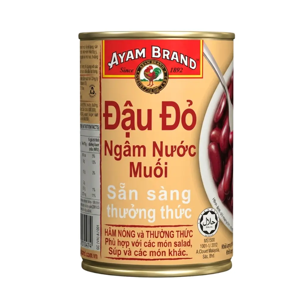 Đậu Đỏ Ngâm Nước Muối, Red Kidney Beans in Brine (425g) - AYAM BRAND