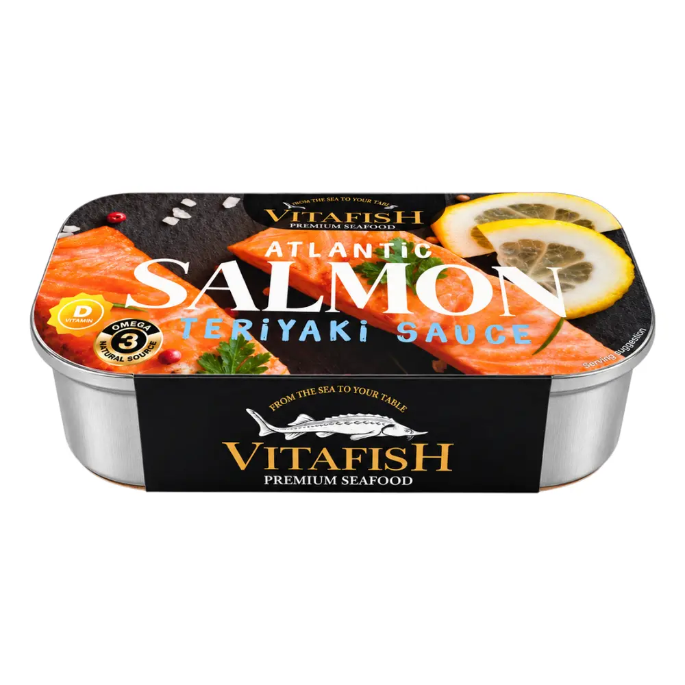 Cá Hồi Đại Tây Dương Sốt Teriyaki, Atlantic Salmon Teriyaki Sauce (120g) - VITAFISH