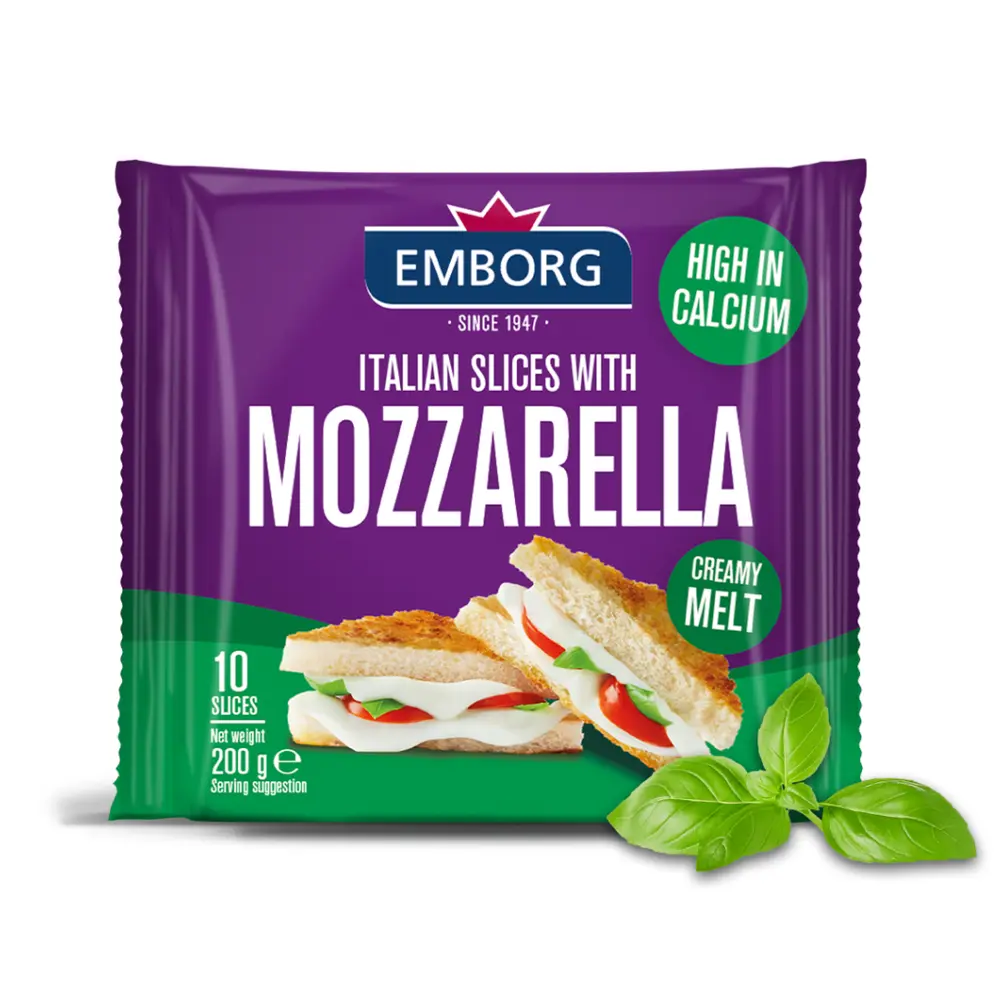 Phô Mai Lát, Italian Slices with Mozzarella, 10 Lát (200g) - EMBORG