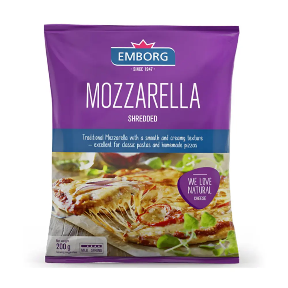 Phô Mai Bào Sợi, Mozzarella, Shredded (200g) - EMBORG