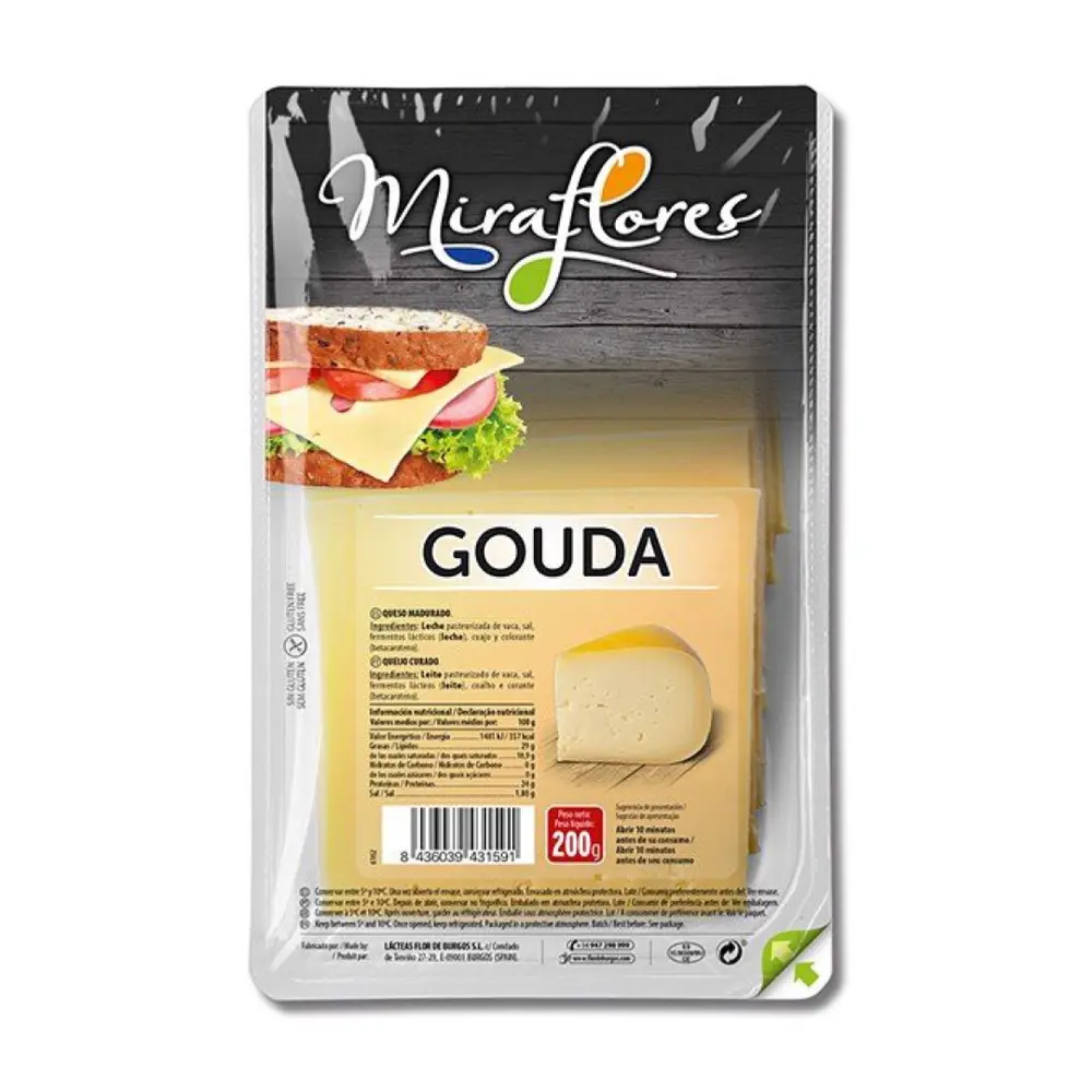 Phô Mai Lát, Gouda Slices (200g) - MIRAFLORES