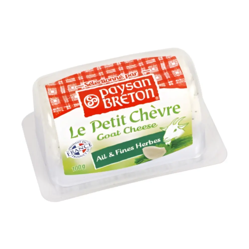 Phô Mai Dê với Tỏi & Thảo Mộc, Le Petit Chevre, Goat Cheese, Ail & Fines Herbes (100g) - PAYSAN BRETON
