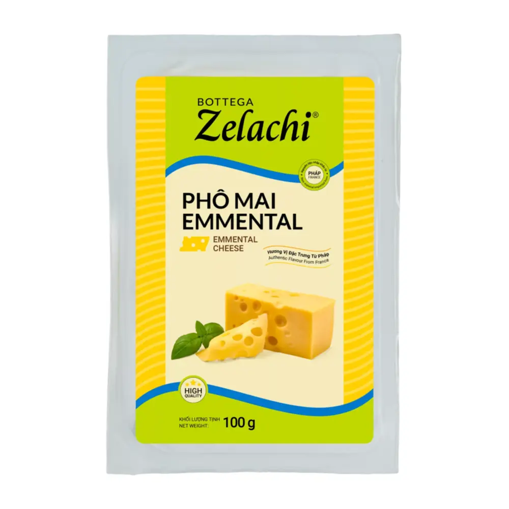 Phô Mai Emmental Khối, Emmental Cheese (100g) - BOTTEGA ZELACHI