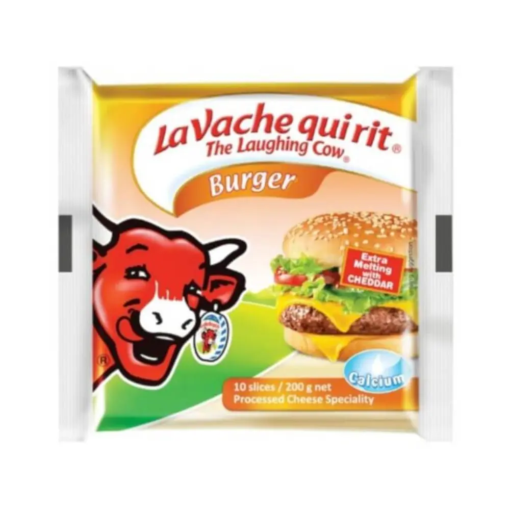 Phô Mai Lát, Processed Cheese, Burger, 10 Lát (200g) - LA VACHE QUI RIT