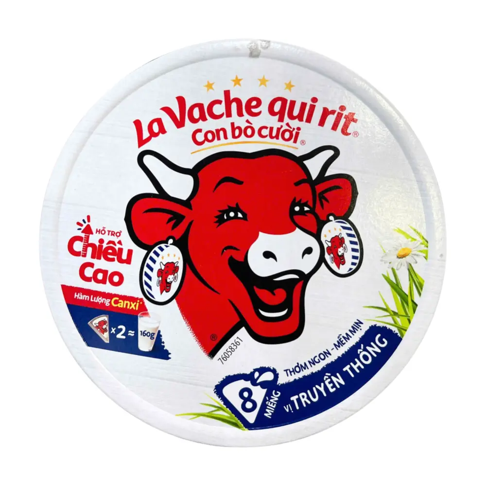Phô Mai Con Bò Cười Truyền Thống, Original Laughing Cow Cheese, 8 Miếng (120g) - LA VACHE QUI RIT