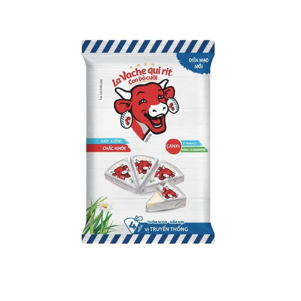Phô Mai Con Bò Cười Vị Truyền Thống, Original Laughing Cow Cheese, 4 Miếng (56g) - LA VACHE QUI RIT