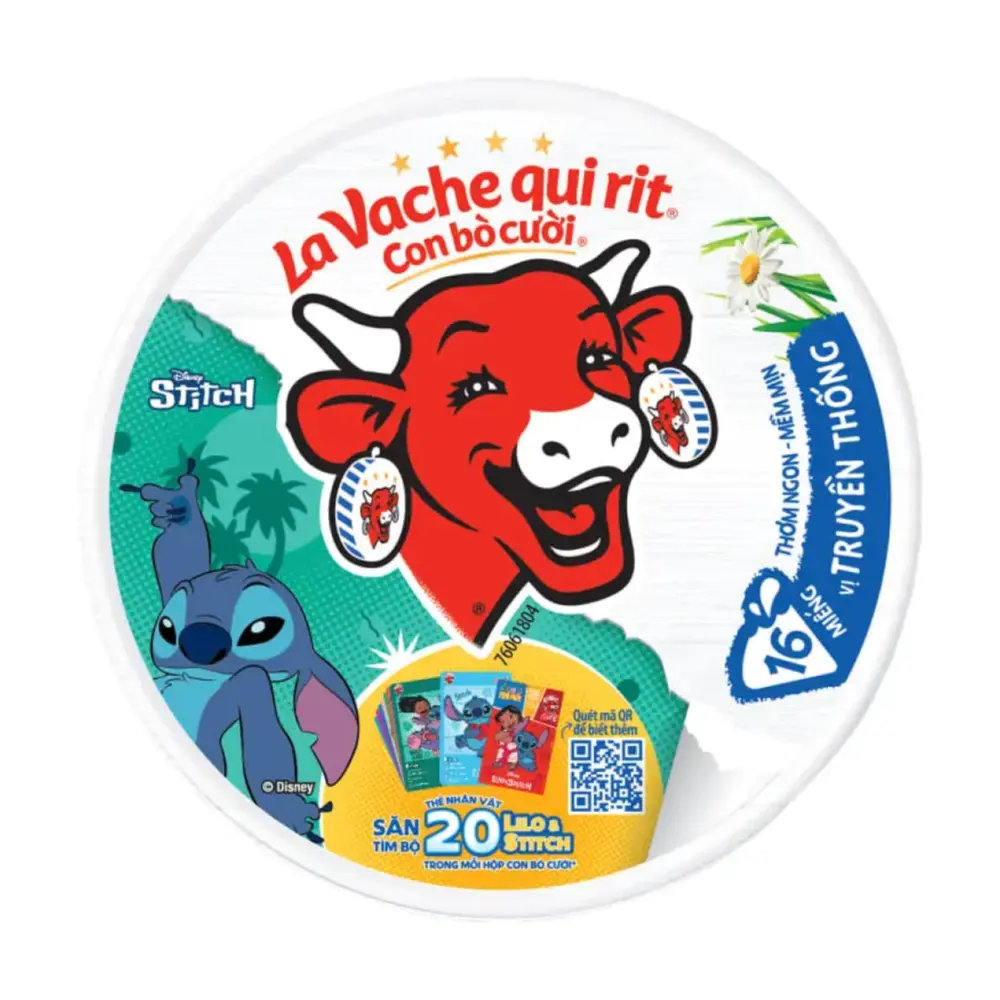 Phô Mai Con Bò Cười Vị Truyền Thống, Original Laughing Cow Cheese, 16 Miếng (224g) - LA VACHE QUI RIT