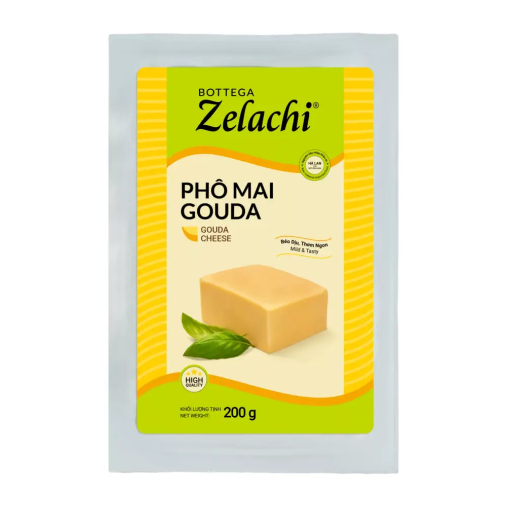 Phô Mai Gouda, Gouda Cheese (200g) - BOTTEGA ZELACHI