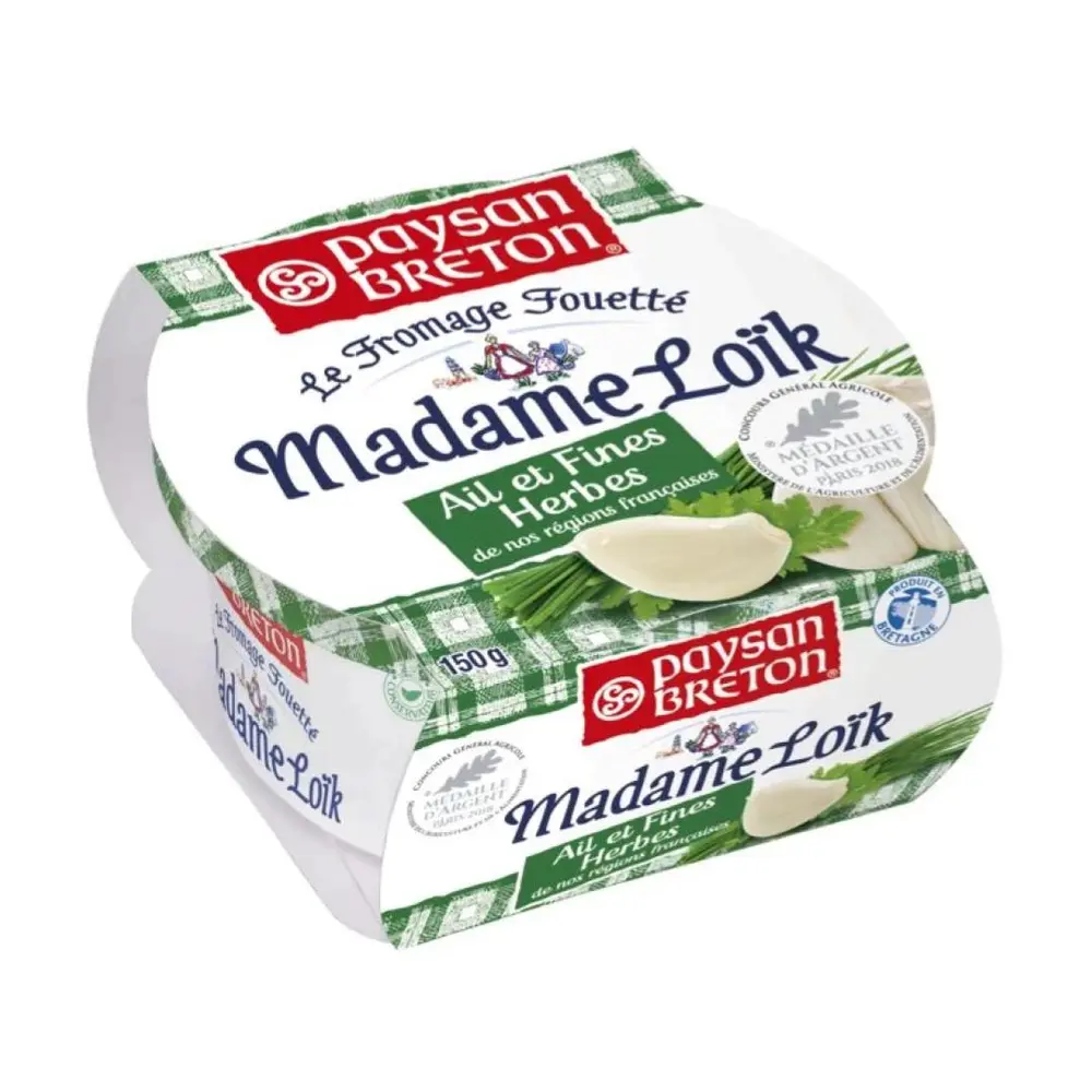 Phô Mai Phết Vị Tỏi & Thảo Mộc, Madame Loik, Garlic & Herbs (150g) - PAYSAN BRETON