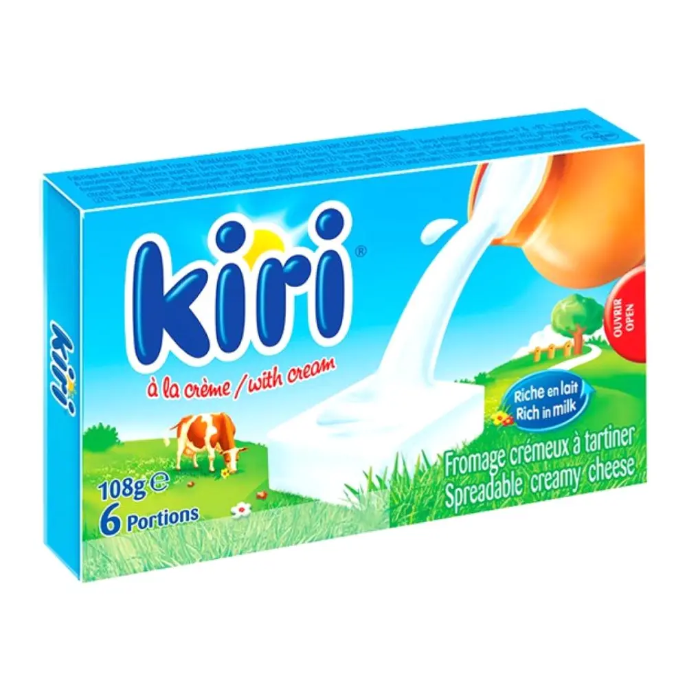 Phô Mai Sữa Phết, Spreadable Creamy Cheese, 6 Phần (108g) - KIRI