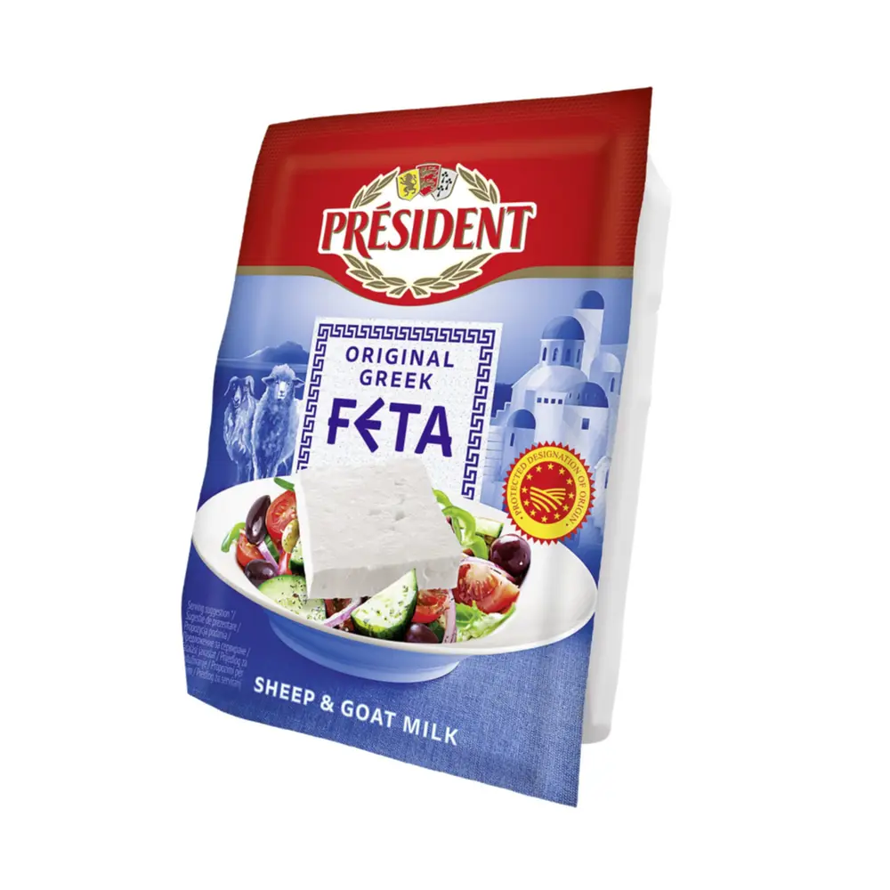 Phô Mai Hy Lạp, Original Greek Feta, Sheep & Goat Milk (150g) - PRESIDENT