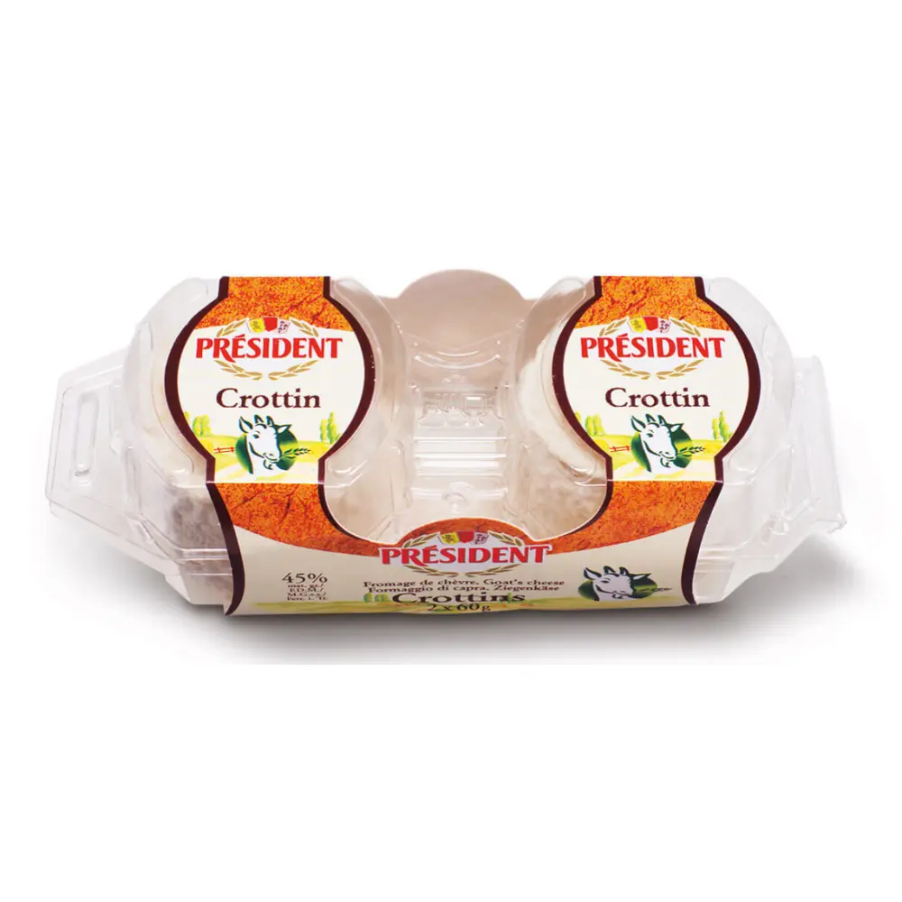Phô Mai Sữa Dê, Crottin, Goat`s Cheese, 2 Phần (120g) - PRESIDENT