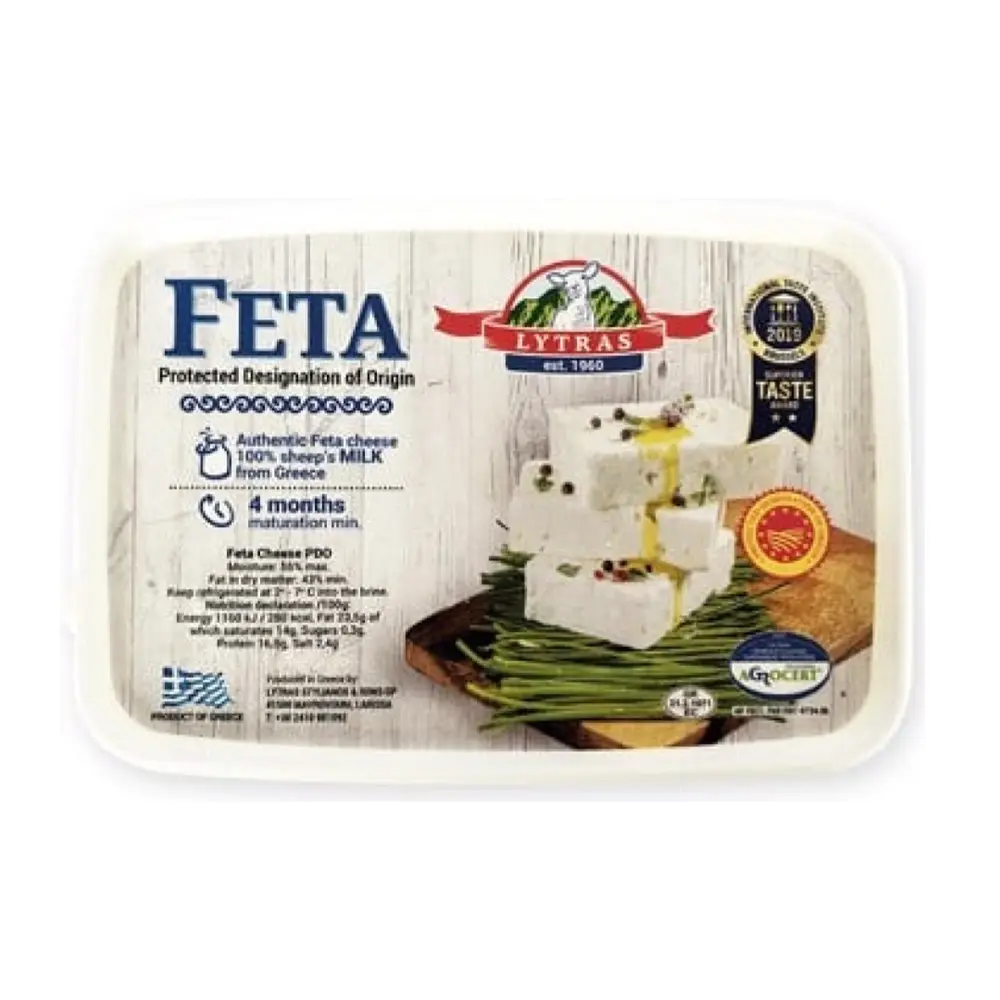 Phô Mai Dê Ngâm Nước Muối, Feta PDO Cheese Cubes in Brine (180g) - LYTRAS