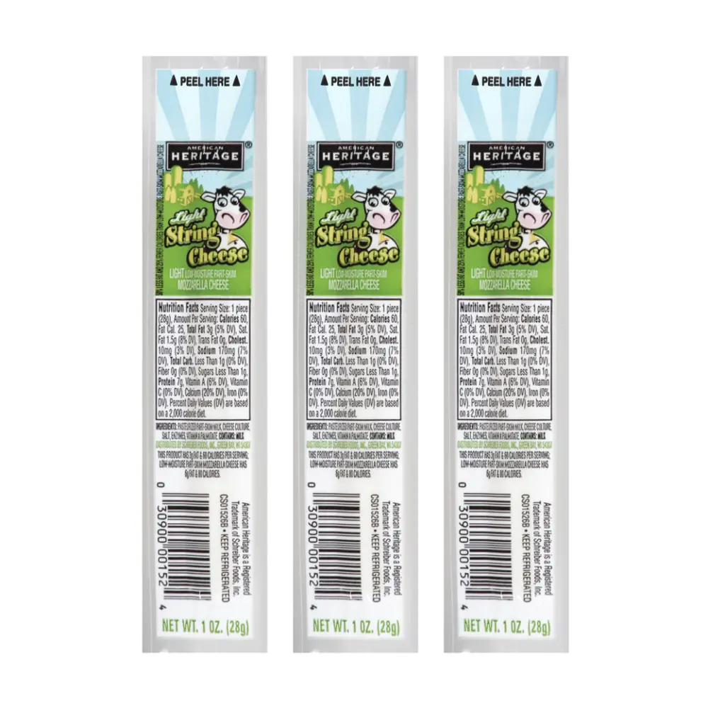 Phô Mai Que, Mozzarella String Cheese, 3 Que (84g) - AMERICAN HERITAGE