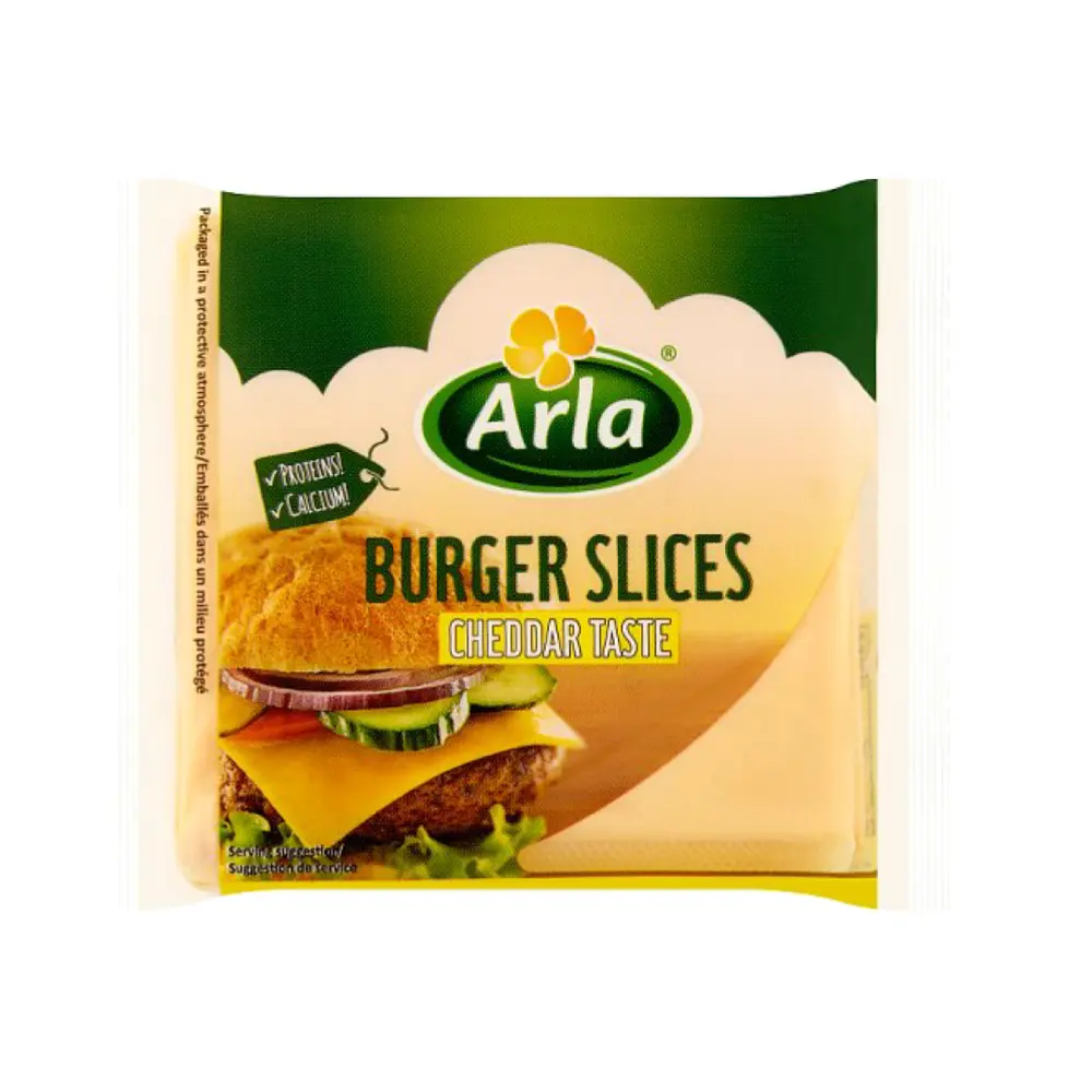 Phô Mai Lát Cheddar, Burger Slices, Cheddar Taste, 10 Lát (200g) - ARLA