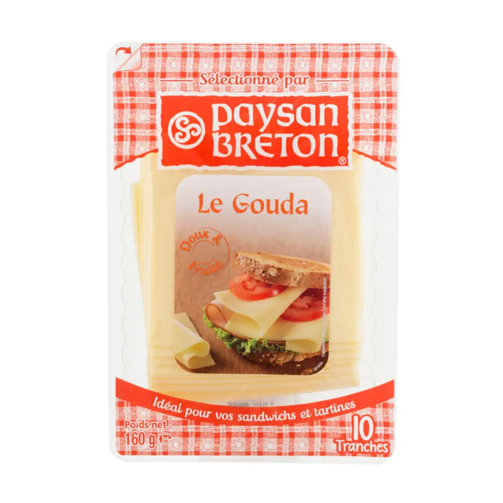 Phô Mai, Le Gouda, 10 Lát (160g) - PAYSAN BRETON