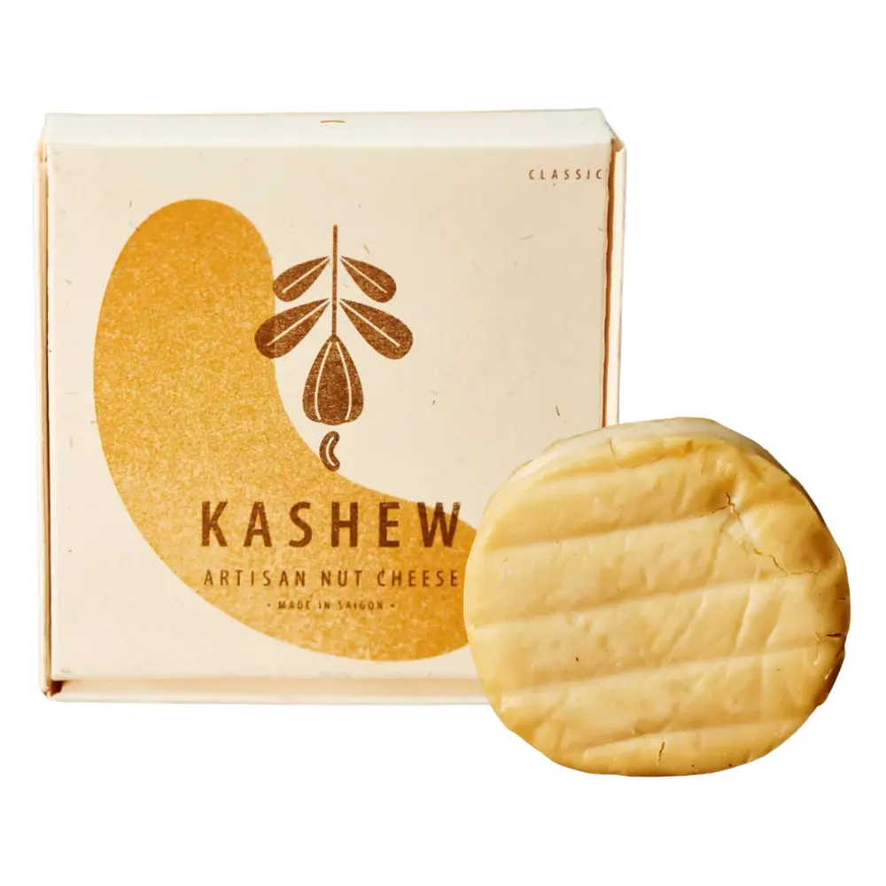Phô Mai Thuần Chay Ủ Già Vị Nguyên Bản, Artisan Nut Cheese, Vegan Aged Cheese, Classic (140g) - KASHEW