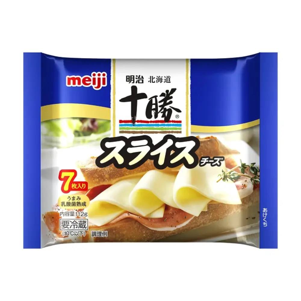 Phô Mai Lát, Hokkaido-Tokachi, Cheese Slices, 7 Lát (112g) - MEIJI