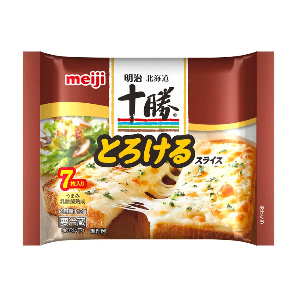 Phô Mai Lát Tan Chảy, Hokkaido-Tokachi, Cheese Slices, Melty Type, 7 Lát (112g) - MEIJI
