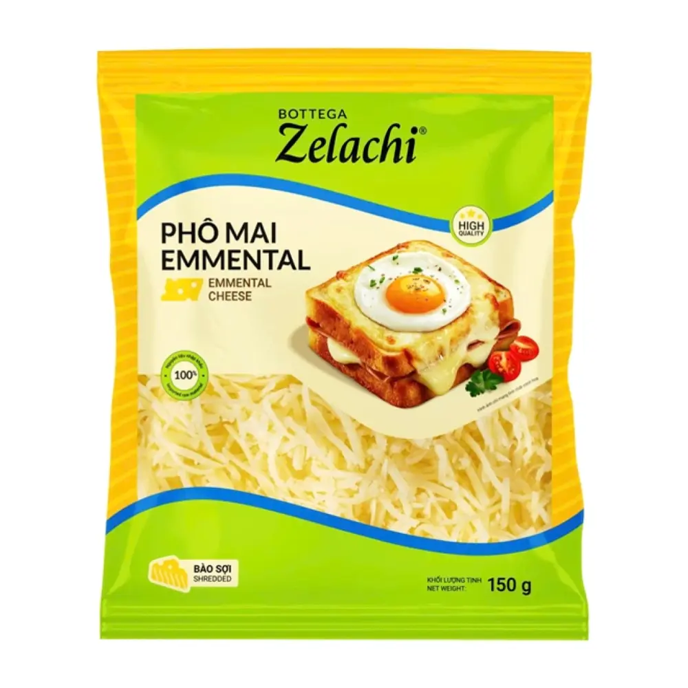 Phô Mai Emmental Bào Sợi, Shredded Emmental Cheese (150g) - BOTTEGA ZELACHI