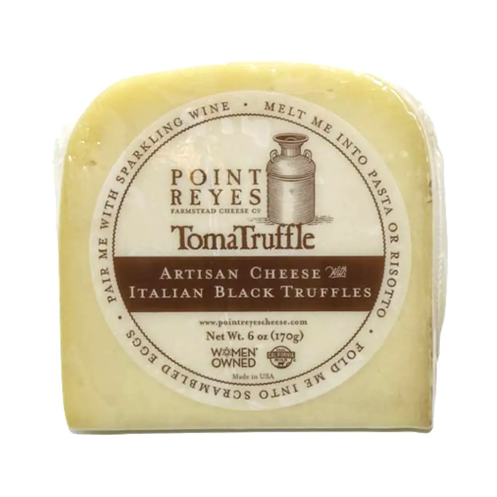 Phô Mai Nấm Truffle, Toma Truffle, Artisan Cheese with Italian Black Truffles, 6 oz (170g) - POINT REYES