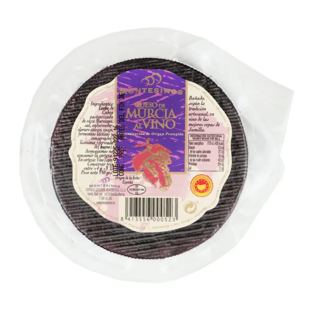 Phô Mai Dê Rượu Vang, Queso de Murcia al Vino, Goat Cheese in Red Wine (350g) - MONTESINOS