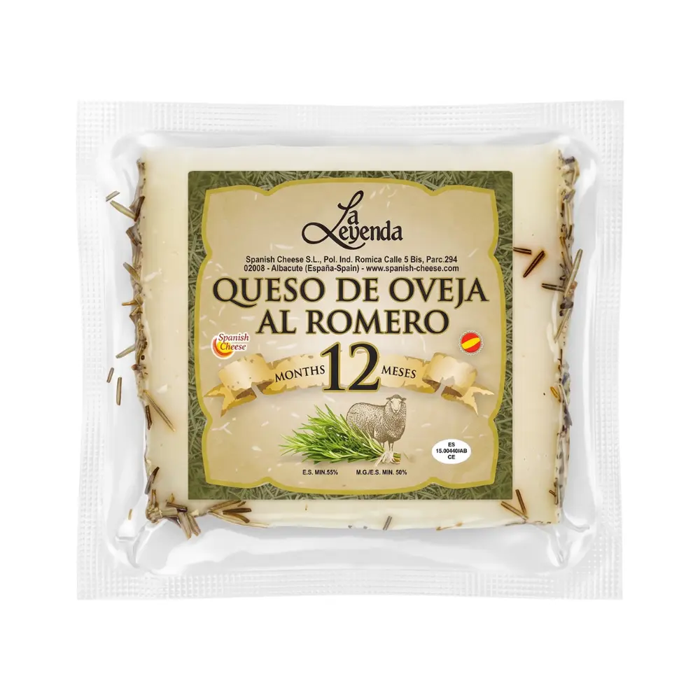 Phô Mai Cừu Ủ Lá Hương Thảo, Sheep Cheese Cured with Rosemary, Aged 12 Months (150g) - LA LEYENDA