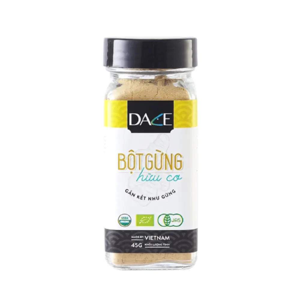 Bột Gừng Hữu Cơ, Organic Ginger Powder (45g) - DACE