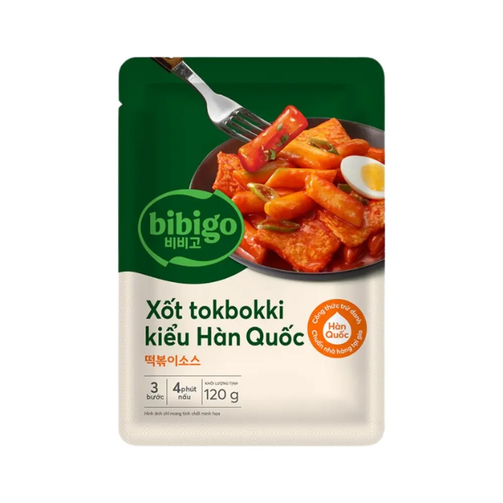 Xốt Tokbokki Kiểu Hàn Quốc, Korean Style Tokbokki Sauce (120g) - BIBIGO