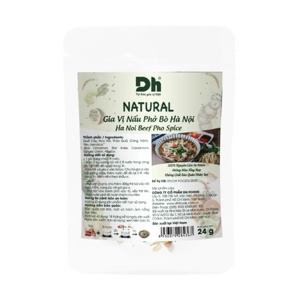 Gia Vị Nấu Phở Bò Hà Nội, Natural Ha Noi Beef Pho (24g) - DH FOODS