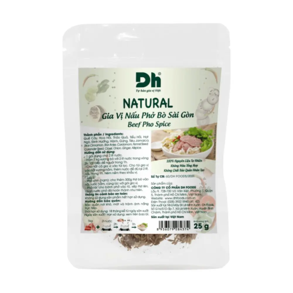 Gia Vị Nấu Phở Bò Sài Gòn, Natural Sai Gon Beef Pho (25g) - DH FOODS
