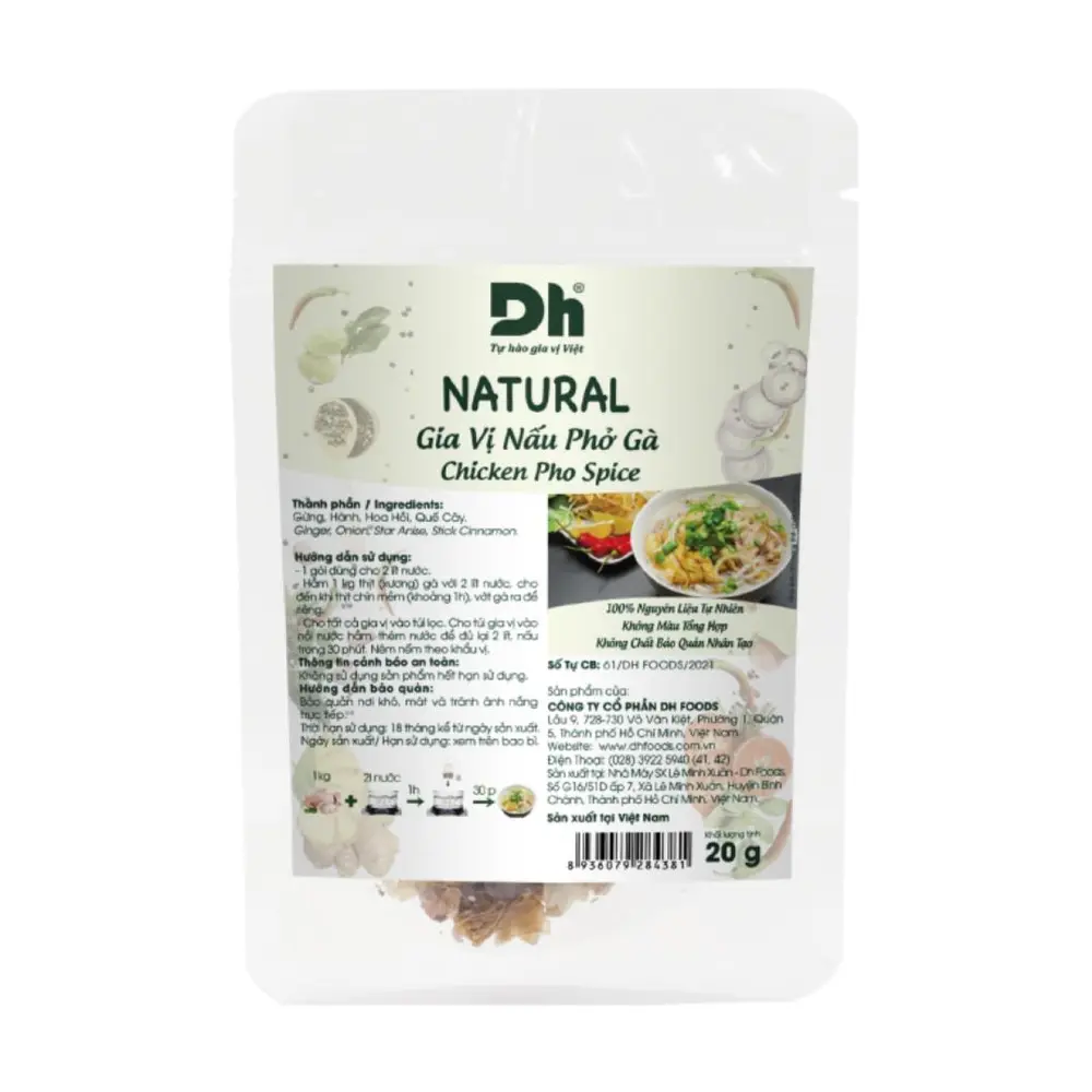 Gia Vị Nấu Phở Gà, Natural Chicken Pho Spice (20g) - DH FOODS
