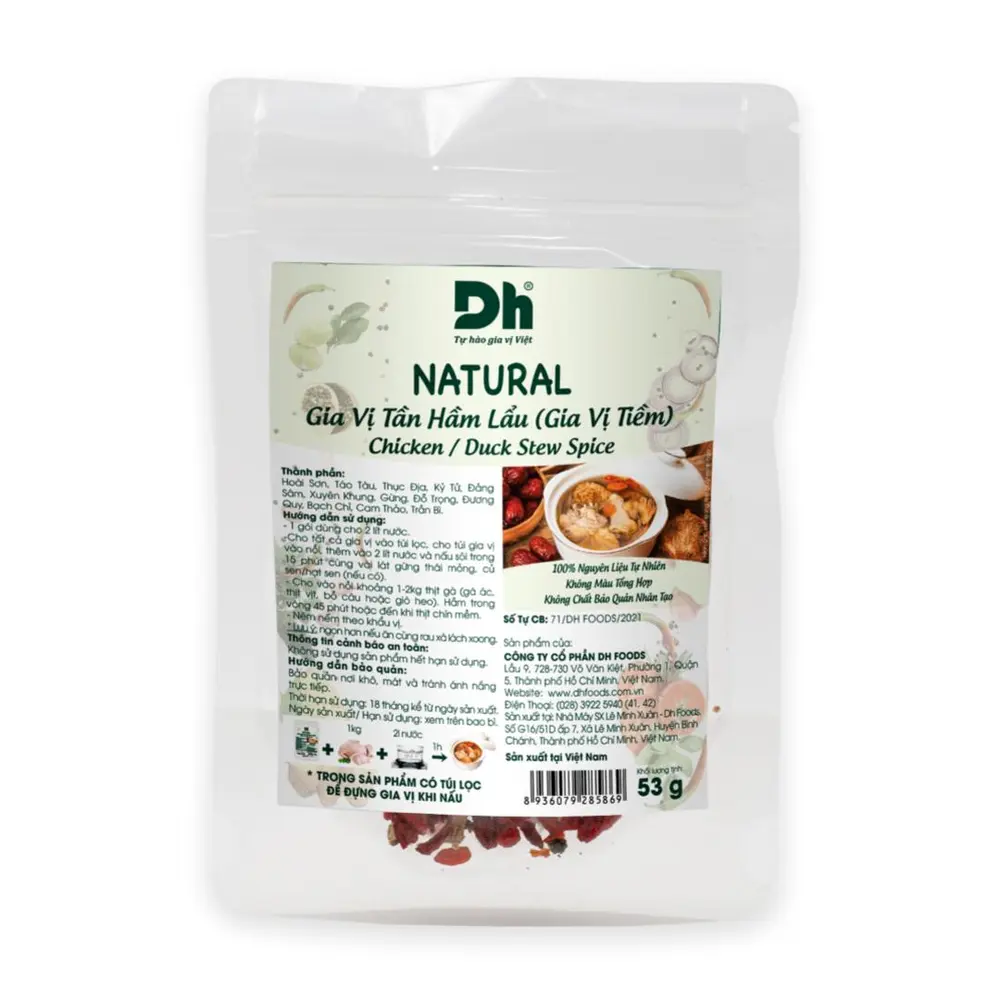 Gia Vị Tần Hầm Lẩu (Gia Vị Tiềm), Natural Soup Spice (53g) - DH FOODS
