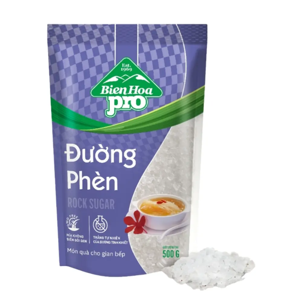 Đường Phèn, Rock Sugar, 100% Mía Đường Tinh Khiết (500g) - BIEN HOA