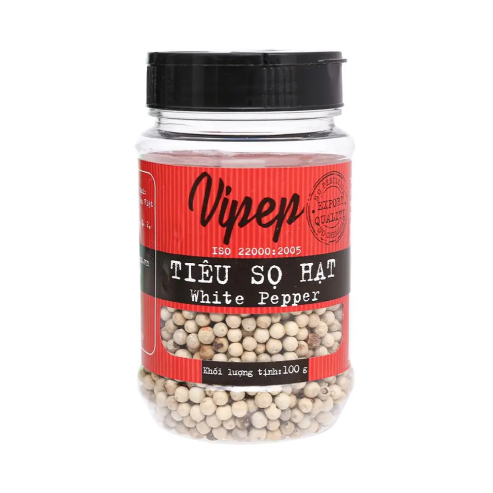 Tiêu Sọ Hạt, Whole White Pepper (100g) - VIPEP