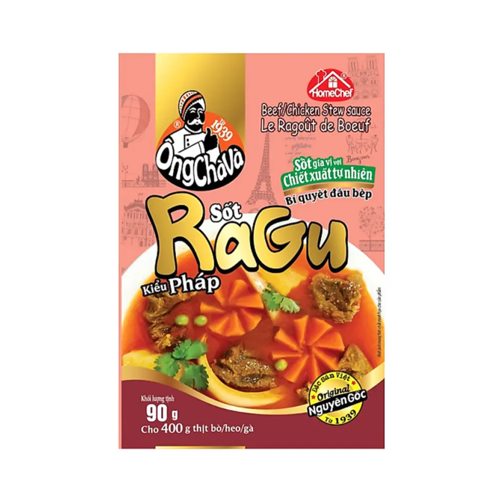 Sốt Ragu Kiểu Pháp, Beef/Chicken Stew Sauce, Le Ragout de Boeuf (90g) - ONG CHA VA