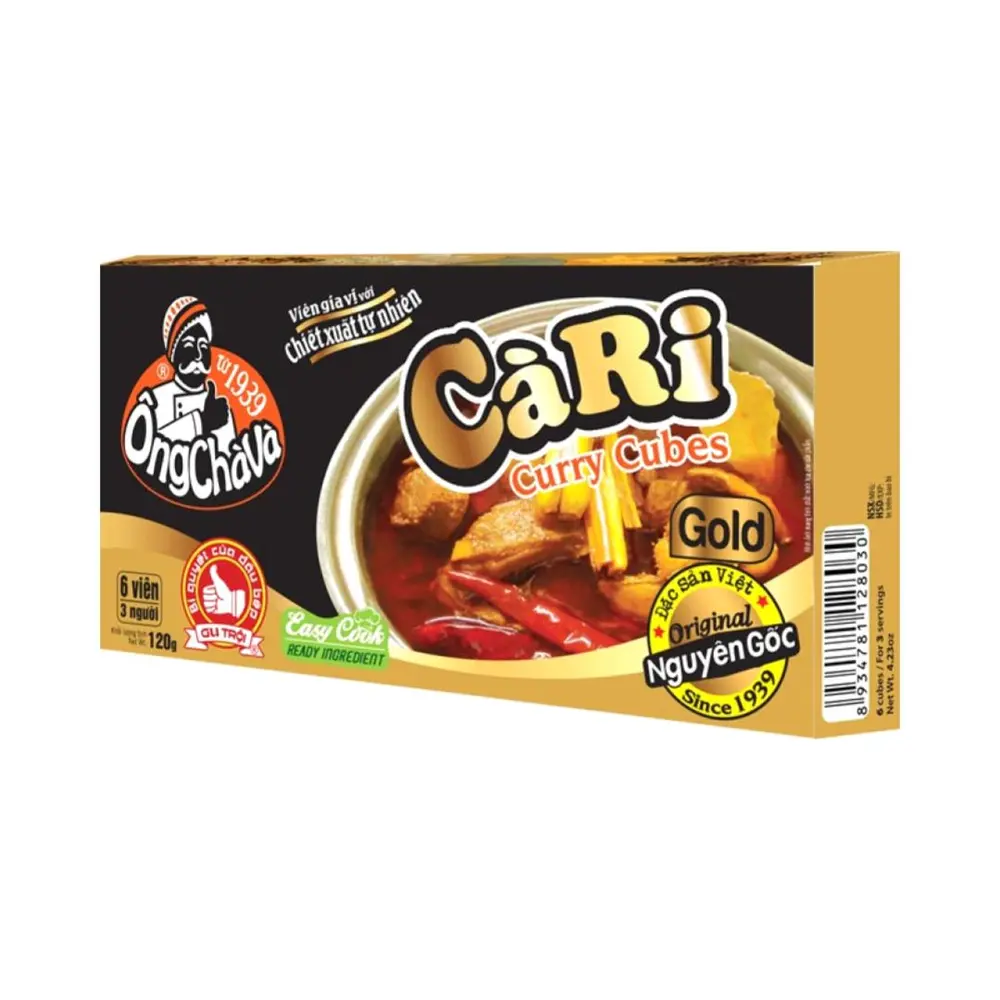 Viên Gia Vị Cà Ri, Curry Seasoning Cubes (96g) - ONG CHA VA