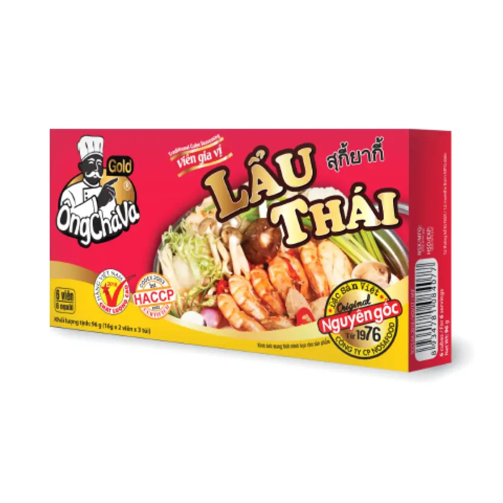 Viên Gia Vị Lẩu Thái, Thai Hot Pot Seasoning Cubes (126g) - ONG CHA VA