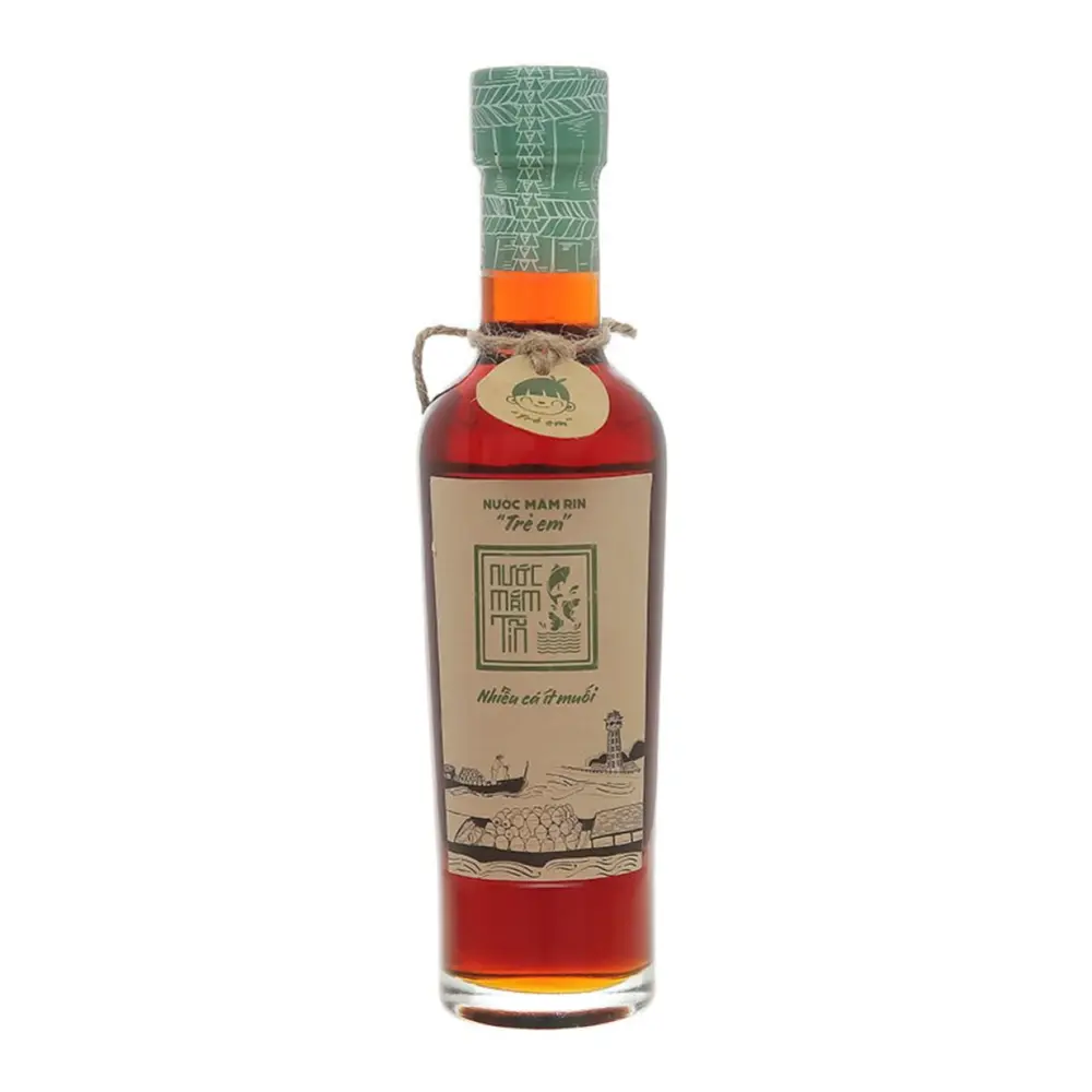 Nước Mắm Tĩn, Nước Mắm Rin Trẻ Em Nhiều Cá Ít Muối, Fish Sauce for Kids, 42N (250ml) - LANG CHAI XUA