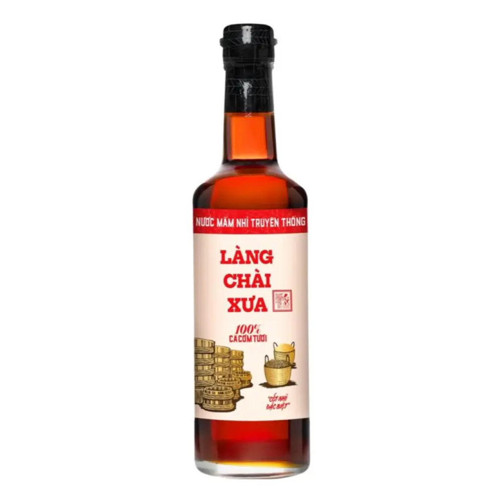Nước Mắm Nhĩ Truyền Thống 100% Cá Cơm Tươi, Traditional Anchovy Fish Sauce (500ml) - LANG CHAI XUA