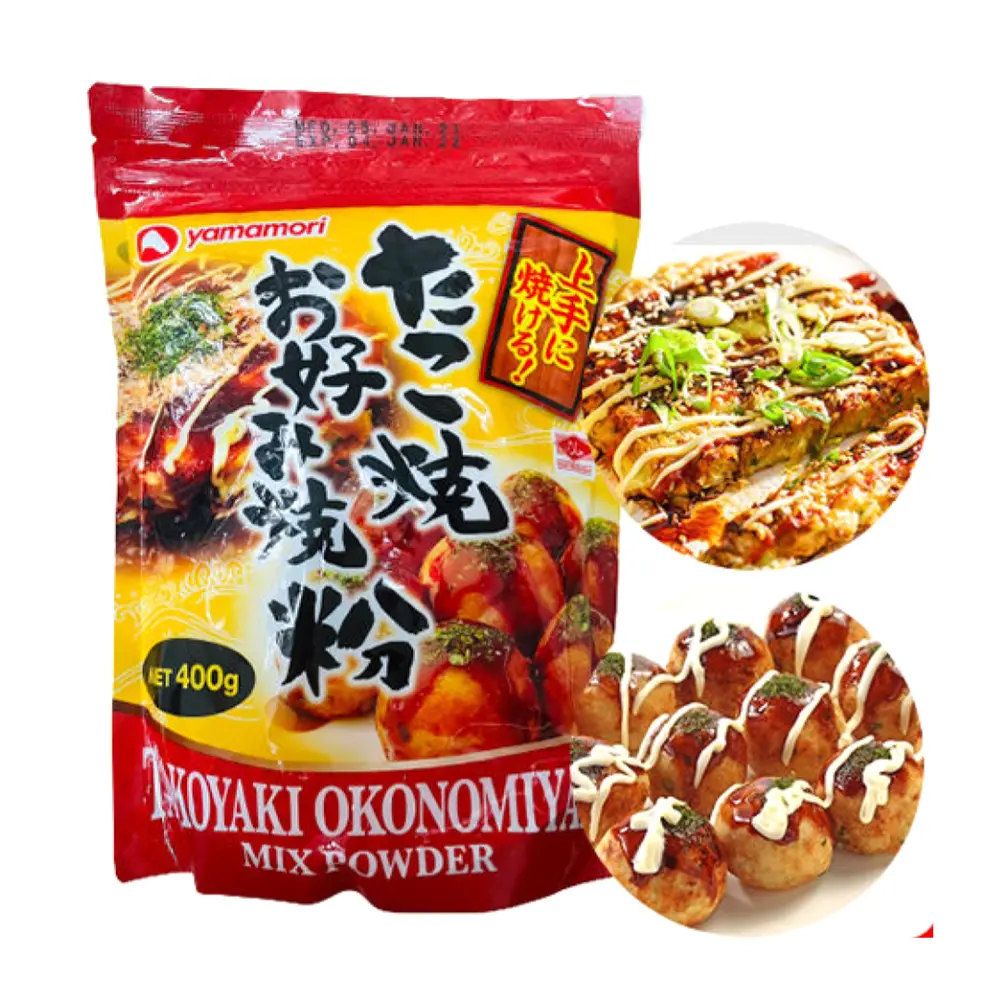 Bột Làm Bánh Bạch Tuộc & Bánh Xèo Nhật Bản, Takoyaki Okonomiyaki Mix Powder (400g) - YAMAMORI