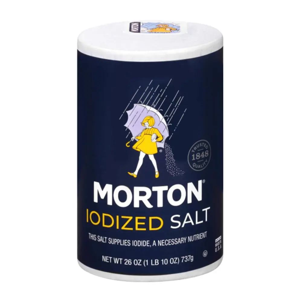 Muối Iot, Iodized Salt, 26 oz (737g) - MORTON