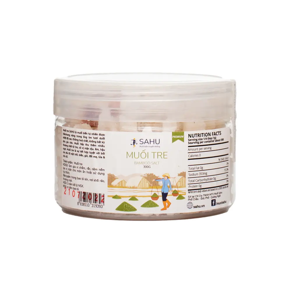 Muối Tre Lấp Lánh, Sparkling Bamboo Salt (0.3kg) - SAHU