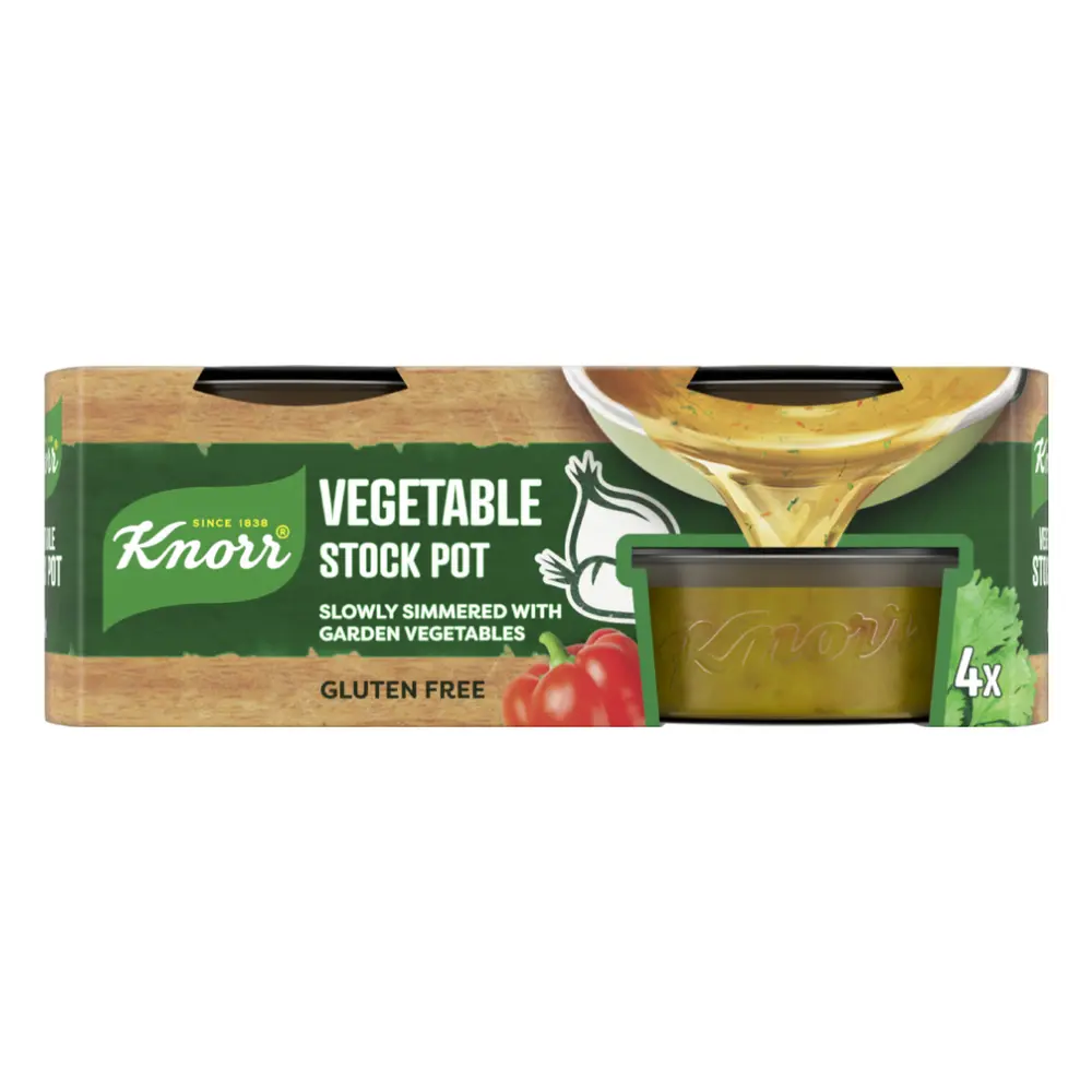 Nước Cốt Rau Cô Đặc, Vegetable Stock Pot, Gluten Free, 4 Gói (112g) - KNORR